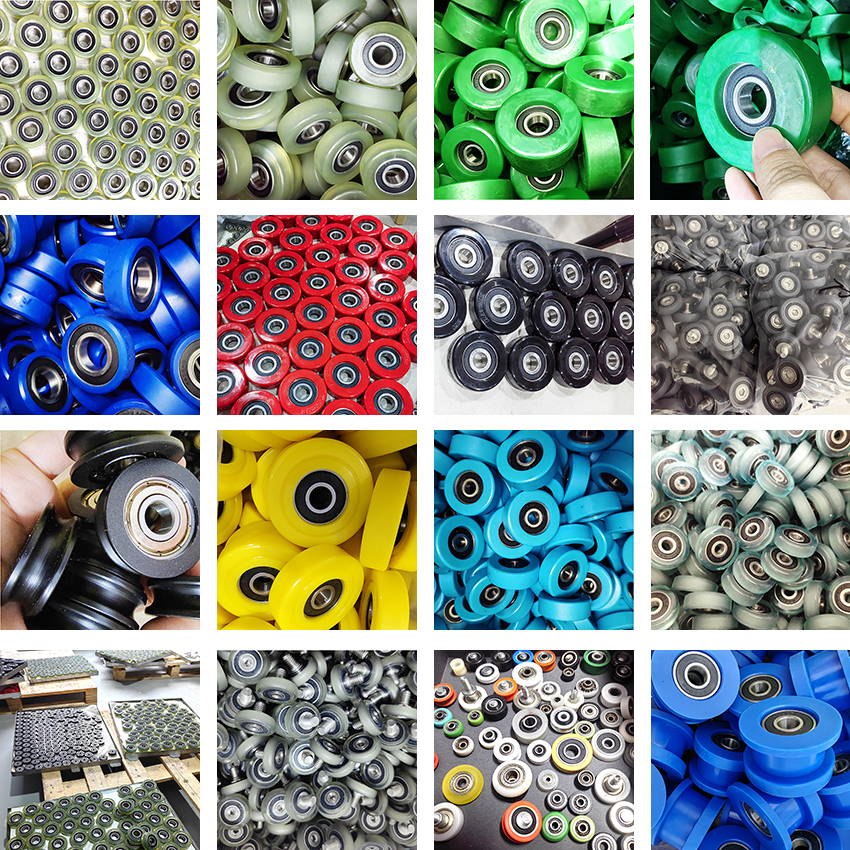 POM Nylon POK  PA66 Plastic Roller Wheels with Bearing