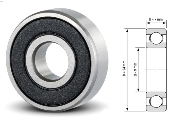 609, 609Z, 609ZZ, 609RS, 609-2RS Ball Bearings 9x24x7mm – Full Series Deep Groove Bearings for Motors & Machinery