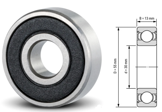 6006, 6006Z, 6006ZZ, 6006RS, 6006-2RS Ball Bearings 30x55x13mm – Full Series Deep Groove Bearings for Motors & Machinery