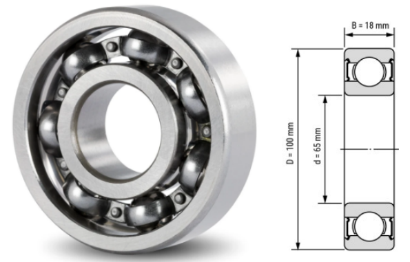 6013, 6013Z, 6013ZZ, 6013RS, 6013-2RS Ball Bearings 65x100x18mm – Full Series Deep Groove Bearings for Motors & Machinery