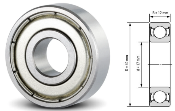 6203, 6203Z, 6203ZZ, 6203RS, 6203-2RS Ball Bearings 17x40x12mm – Miniature Deep Groove Bearings for Industrial & Mechanical Equipment