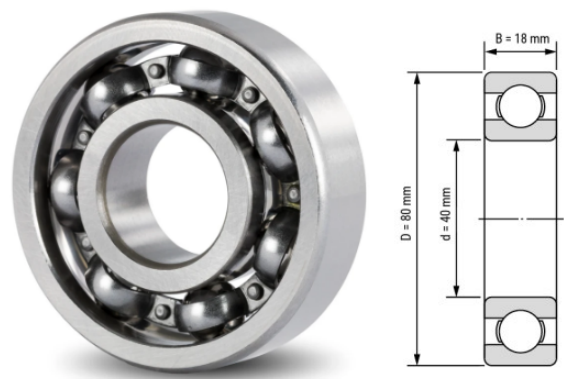 6208, 6208Z, 6208ZZ, 6208RS, 6208-2RS Ball Bearings 40x80x18mm – Deep Groove Bearings for Industrial & Mechanical Applications