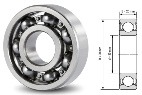 6210, 6210Z, 6210ZZ, 6210RS, 6210-2RS Ball Bearings 50x90x20mm – Deep Groove Bearings for Industrial & Mechanical Applications