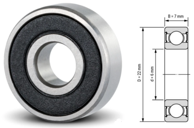 636, 636Z, 636ZZ, 636RS, 636-2RS Ball Bearings 6x22x7mm – Deep Groove Bearings for Industrial & Mechanical Equipment