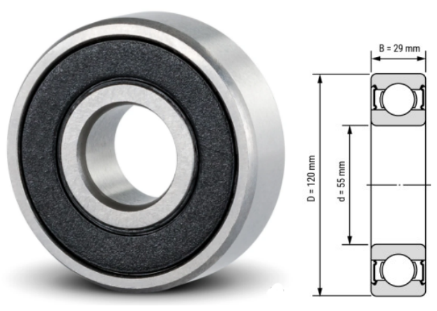 6311, 6311Z, 6311ZZ, 6311RS, 6311-2RS Ball Bearings 55x120x29mm – Deep Groove Ball Bearings for Industrial & Mechanical Applications