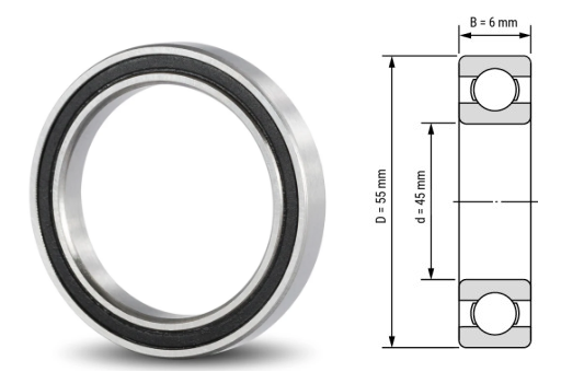 6709, 6709Z, 6709ZZ, 6709RS, 6709-2RS Ball Bearings 45x55x6mm – Miniature Deep Groove Ball Bearings for High-Speed & Precision Mechanical Systems
