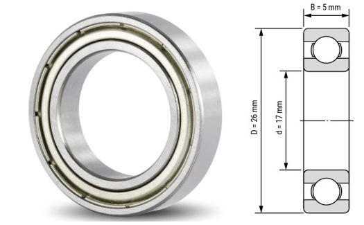6803, 6803Z, 6803ZZ, 6803RS, 6803-2RS Ball Bearings 17x26x5mm – Ultra-Miniature Deep Groove Ball Bearings for High-Speed & Precision Micro Mechanical Systems