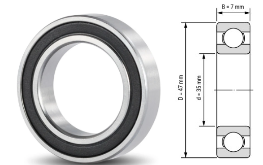 6807, 6807Z, 6807ZZ, 6807RS, 6807-2RS Ball Bearings 35x47x7mm – Compact Deep Groove Ball Bearings for High-Speed Industrial & Mechanical Systems