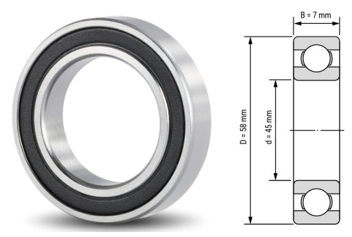 6809, 6809Z, 6809ZZ, 6809RS, 6809-2RS Ball Bearings 45x58x7mm – Compact Deep Groove Ball Bearings for High-Speed Industrial & Heavy-Duty Mechanical Systems