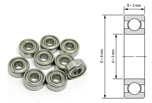 MR83, MR83Z, MR83ZZ, MR83RS, MR83-2RS Miniature Deep Groove Ball Bearings 3x8x3mm – Precision Micro Bearings for Small Motors, Drones, RC Models & Smart Electronics
