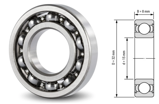 16002, 16002Z, 16002ZZ, 16002RS, 16002-2RS Deep Groove Ball Bearings 15x32x8mm – Thin-Section Precision Bearings for Small Motors, Power Tools, Appliances & Office Equipment
