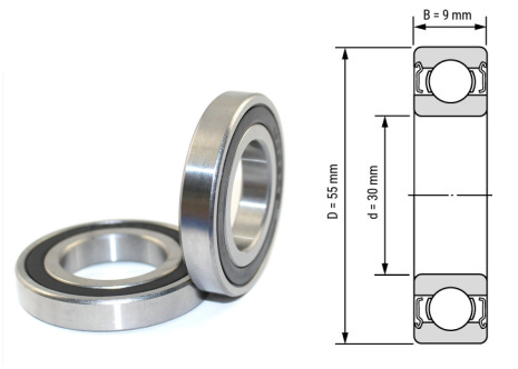 16006, 16006Z, 16006ZZ, 16006RS, 16006-2RS Deep Groove Ball Bearings 30x55x9mm – Thin-Section Precision Bearings for Motors, Power Tools, Appliances & Office Equipment