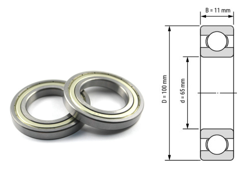 16013, 16013Z, 16013ZZ, 16013RS, 16013-2RS Deep Groove Ball Bearings 65x100x11mm – Thin-Section Precision Bearings for Industrial Motors, Heavy-Duty Fans, Pumps & Machinery