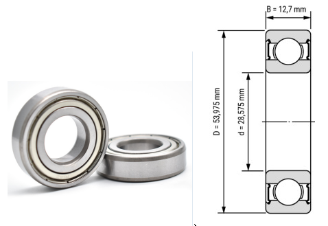 R18, R18Z, R18ZZ, R18RS, R18-2RS Inch Deep Groove Ball Bearings 1-1/8"x2-1/8"x1/2" (28.575x53.975x12.7mm​) – Heavy-Duty Sealed Bearings for Industrial Motors, Pumps, Large Fans, Gearboxes & Machinery